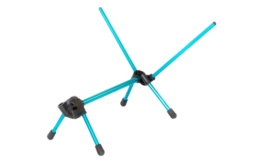 Blue tripod stand on a white background