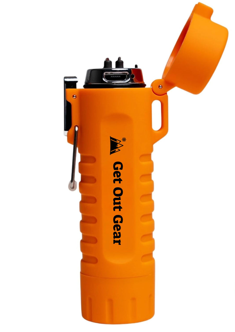 Tactical Arc Lighter with Flashlight - Get Out Gear