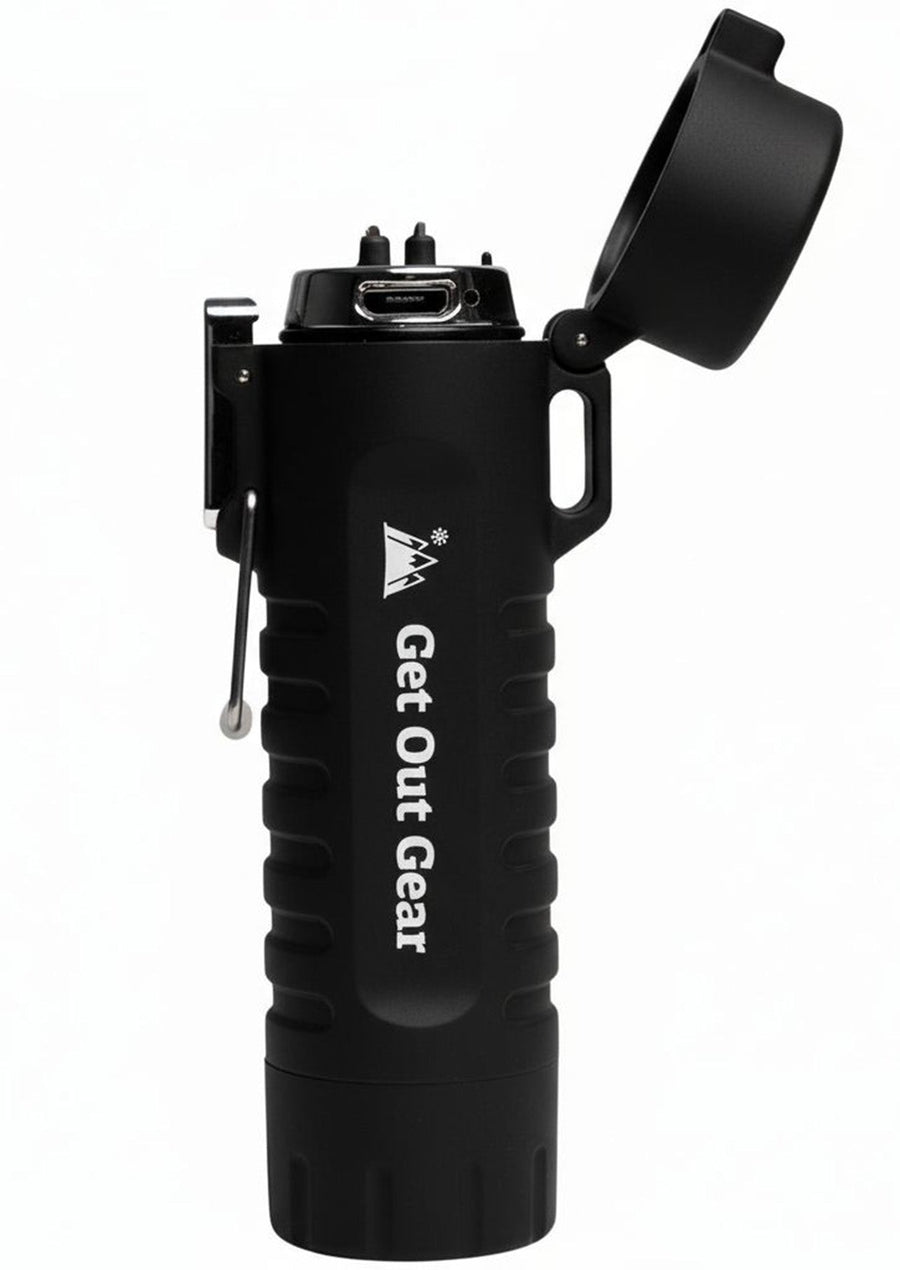Tactical Arc Lighter with Flashlight - Get Out Gear