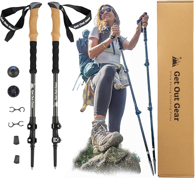 Ultra Strong Carbon Fiber Trekking Poles - Get Out Gear