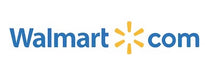 Walmart.com logo with Walmart in blue, a yellow spark symbol in the center, and com in blue.