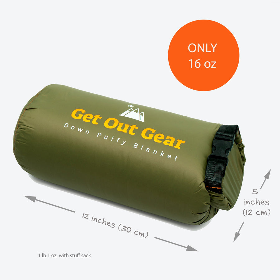 Down Puffy Blanket - Olive - Get Out Gear