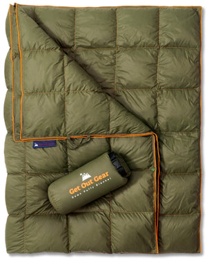 Down Puffy Blanket - Olive - Get Out Gear