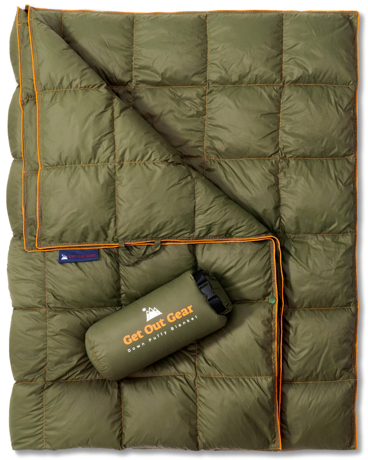 Down Puffy Blanket - Olive - Get Out Gear