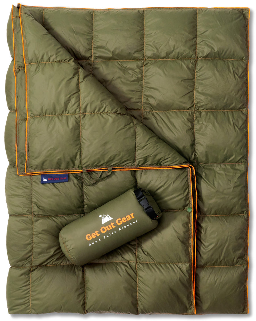 Down Puffy Blanket - Olive - Get Out Gear